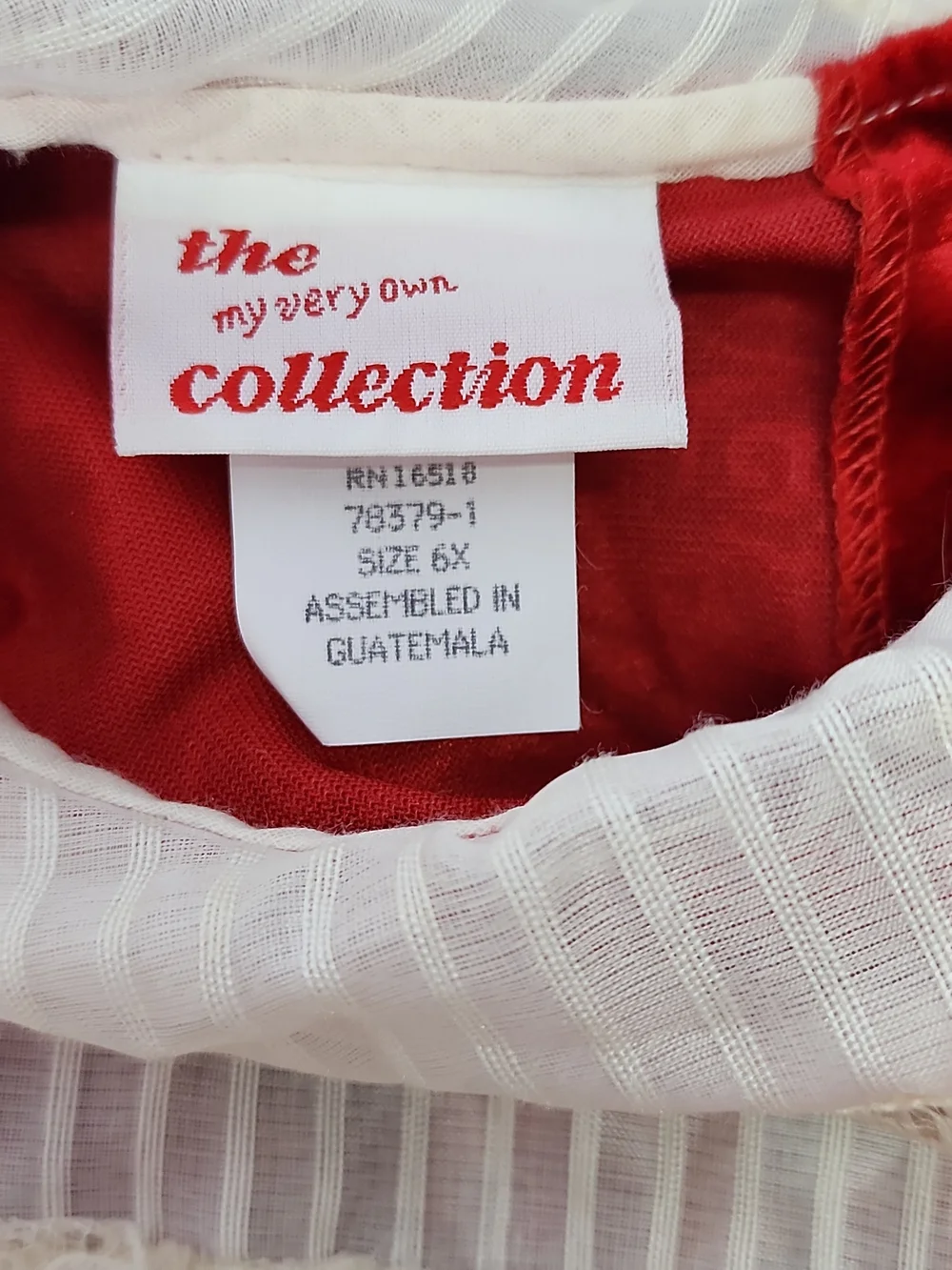 The My Very Own Collection Red Velvet Dress Lace Collar VTG Holiday Christmas